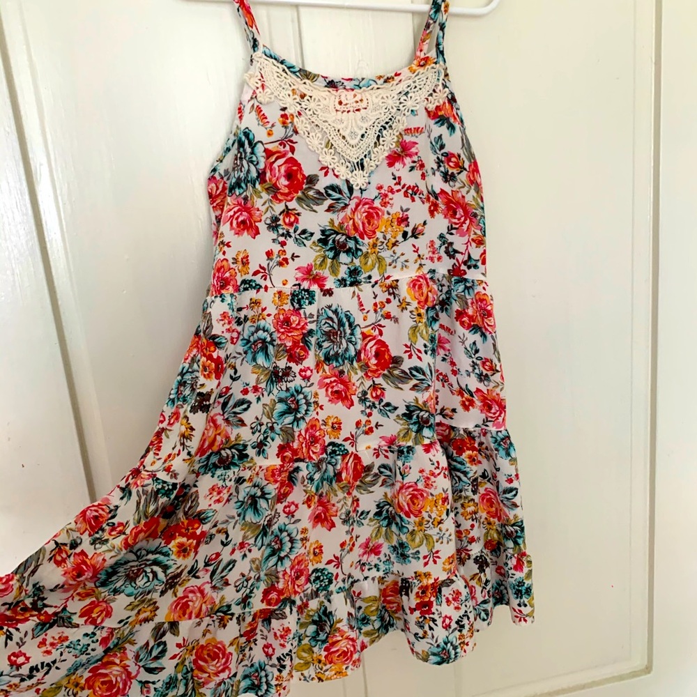 Knit works floral tank sundress size 8